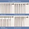 Awesome Home  Textured Double Ruffle Rod Pocket Curtains Pair - 4 of 4