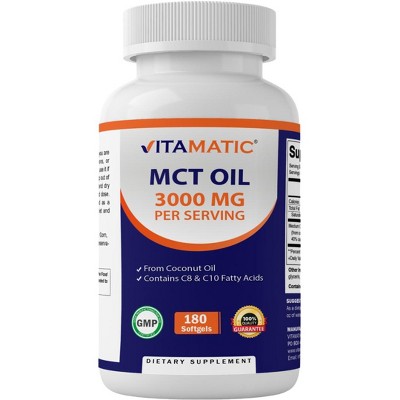 MCT Oil Softgels 3000 mg - 180 Softgels