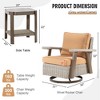 YARDSIGHT Patio Swivel Rocking Chair with Cushions & Storage Side Table - Outdoor Wicker Lounge Set for Porch or Backyard - 3 of 4