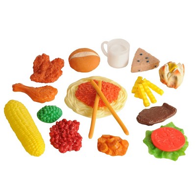 Kaplan Early Learning Life-size Pretend Play Dinner Meal Set Of 24 ...