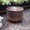 Sunnydaze Repeating Diamond Cylinder Iron Water Fountain with LED Lights - 11.75" - image 4 of 4