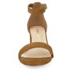 Allegra K Women's Open Toe Block Heel Adjustable Buckled Ankle Strap Sandals - 2 of 4