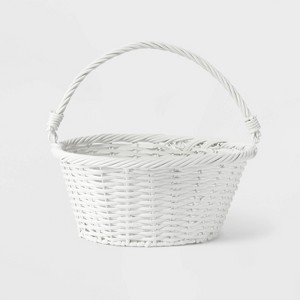 Willow Plastic Wicker Easter Basket - Spritz™ - 1 of 3