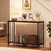Console Table, Entryway Table with Glass Shelf and Metal Frame, Narrow Sofa Table Narrow Long Behind Couch Table - 4 of 4