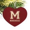 Morehouse College Primary Logo Heart Love Wood Christmas Tree Holiday Ornament - 2 of 3