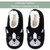 Elanze Designs Bulldog Black Women's Animal Cozy Plush Lined Non Slip Fuzzy Slipper - Large - 2 of 4