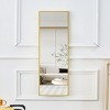 GlasFlength Decorative Wall Mirrors Rectangular Accent Mirror Wall Mirror Polished Mirror Decorative Mirror for Living Room, Gold, 48"*13.8"*2" - 2 of 4