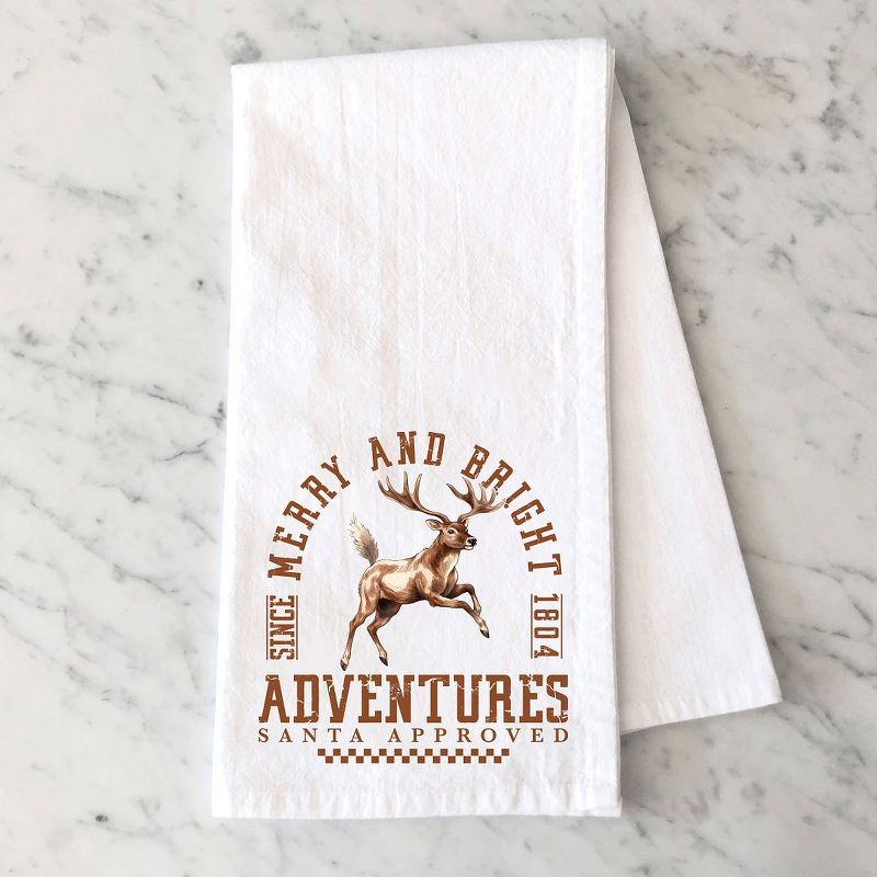 City Creek Prints Merry And Bright Adventures Tea Towels - White, 1 of 3