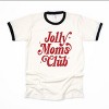 Jolly Mom's Club Distressed - Women's Ringer Graphic T-Shirt - 2 of 4
