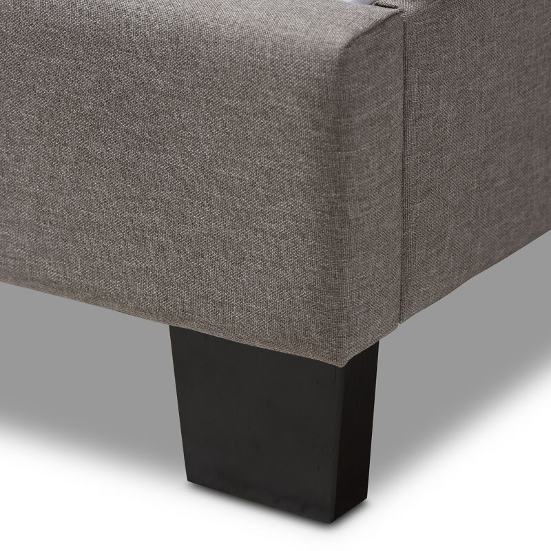 Twin Brookfield Modern and Contemporary Fabric Upholstered Bed - Baxton Studio, 6 of 10