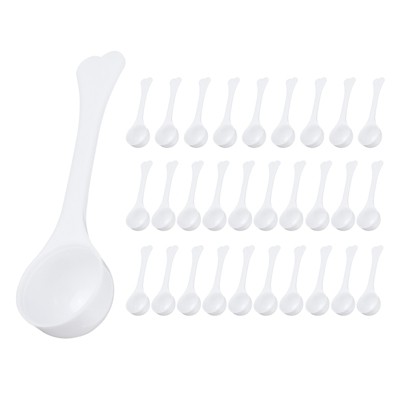 Unique Bargains Plastic Disposable Coffee Spices Measuring Spoon with Short Handle 30 Pcs