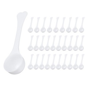 Unique Bargains Plastic Disposable Coffee Spices Measuring Spoon with Short Handle 30 Pcs - 1 of 4
