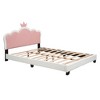 NicBex Twin/Full Size Princess Upholstered Bed Frame with Crown-Shaped Headboard for Girls,Solid Wood Slats Support,Easy Assembly - 4 of 4