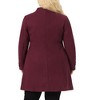 Agnes Orinda Women's Plus Size Stand Collar Pockets Double Breasted Trendy Winter Coats - 4 of 4