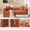 Modular Corduroy Sofa Bed for Apartment with Folding Mattress, Removable Armrests, and No Assembly Required - 2 of 4