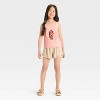 Girls' Moana Gauze Elevated Tank Top - Orange - 4 of 4