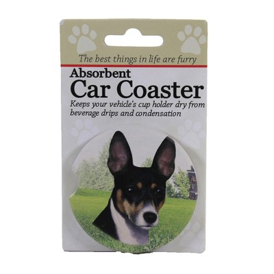 Car Coaster 2.5" Rat Terrier Car Coaster Absorbent E & S Pet  -  Coasters