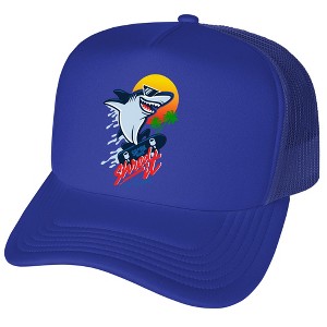 Shark Week: Television Series Skate Boarding Shark Foam Trucker Cap Royal - 1 of 4