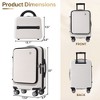 Carry-on Luggage 20 Inch Front Open Luggage Lightweight Suitcase with Front Pocket and USB Port, 1 Portable Carrying Case - 3 of 4