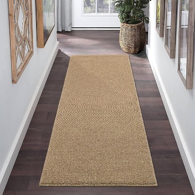Runner Rug for Bathroom, Modern Solid Machine Washable Low-Pile Indoor Carpet, Non-Slip Soft Accent Rug for Hallway Bedside Kitchen