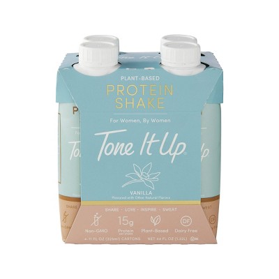 Tone It Up Plant-Based Protein Shake - Vanilla - 11 fl oz/4pk