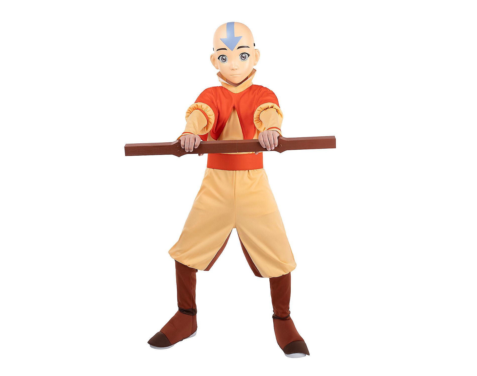 Avatar Boys' Aang Halloween Deluxe Costume Jumpsuit