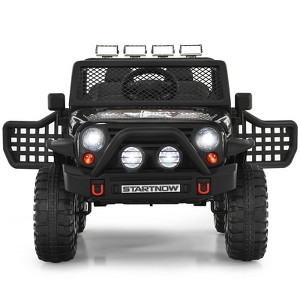 Infans 12V Kids Ride On Truck Remote Control Electric Car w/Lights&Music Black - 1 of 4