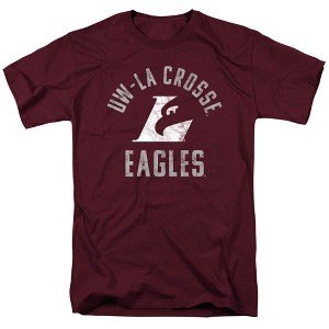 Men's University of Wisconsin La Crosse Official La Crosse Eagles Logo T-Shirt Maroon - 1 of 4