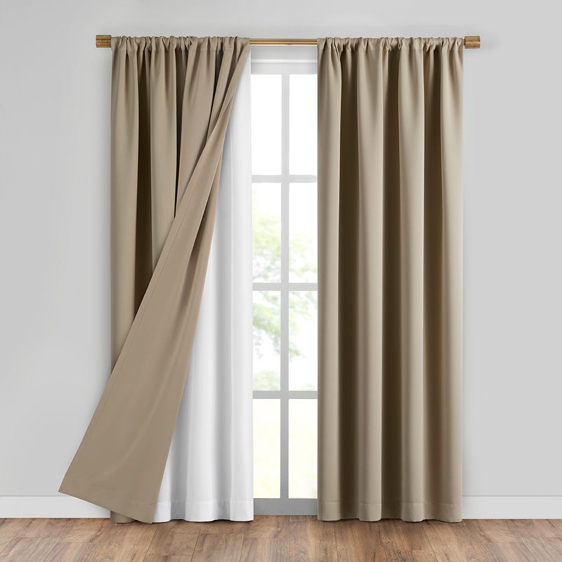 Extra Wide Draft Stop Thermal Single Window Curtain Liner - White - SunVeil, 2 of 6