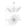 Ascension 16-Light Chrome Steel Chandelier - Modern Space-Inspired Design, Dimmable - 3 of 4