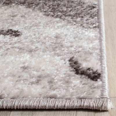 Reversible Hand-Knotted Chic Gray Synthetic Rug 4' x 6'