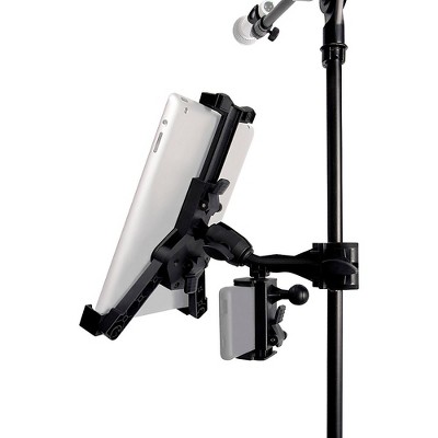 Adjustable Black Plastic Tablet and Smartphone Holder