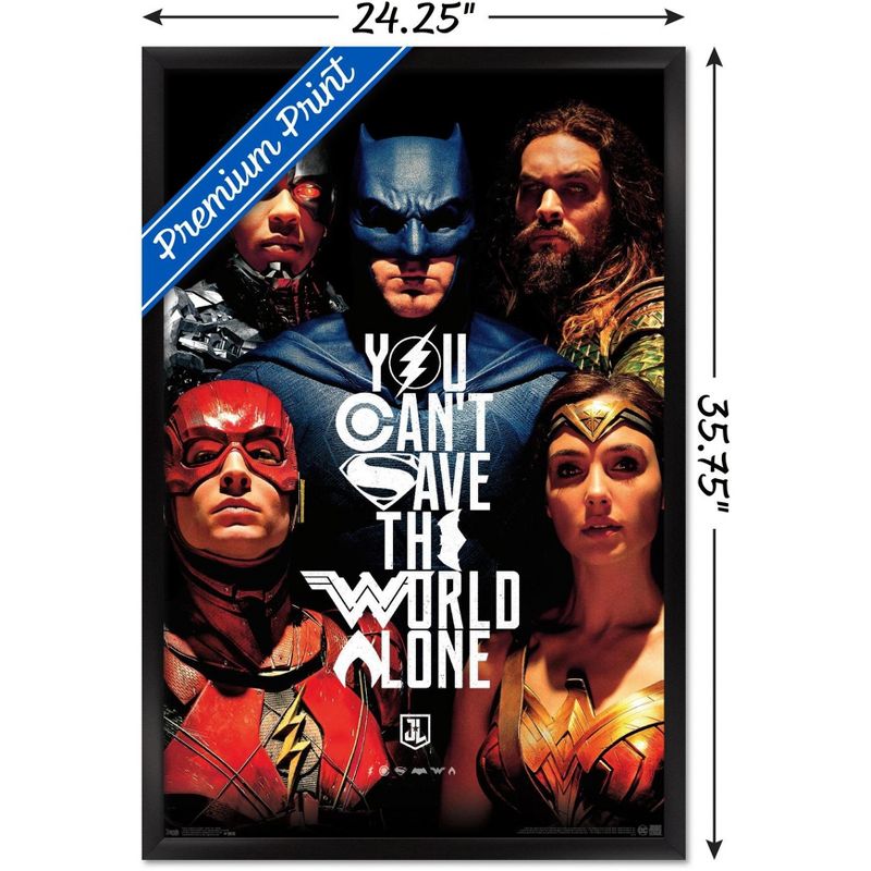 Trends International DC Comics Movie - Justice League - Save The World Framed Wall Poster Prints, 3 of 7