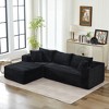Beautyolove 104.3" Square Arm Polyester L-Shaped Full Foam Modular Sectional Sofa - 2 of 4