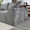 NicBex Couches for Living Room 2-Seat Deep Seat Sofa Chenille Fabric Upholstered Modern Sofa Couch with Memory Foam and Pillows, Grey - 2 of 4
