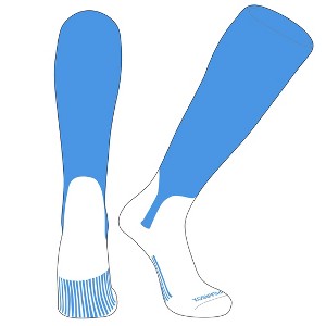 PEAR SOX OTC Baseball Softball Stirrup Socks (S, 5in) Sky Blue, White - 1 of 3