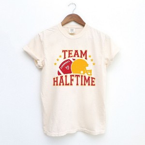 Simply Sage Market Women's Team Halftime Distressed - Red Short Sleeve Garment Dyed Tee - 1 of 4