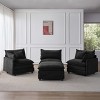 GDFStudio Kingsley Modern 3-Seat Chenille Upholstered L-Shape Modular Sectional Sofa - 3 of 4