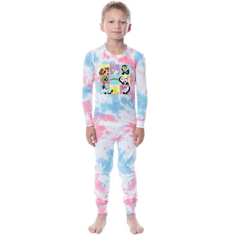 Looney Tunes Kids' Character Boys Girls 2 Piece Tight Fit Youth Pajama Set Multicolored, 2 of 4