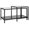 vidaXL Tea Tables 2 pcs Tempered Glass Black - 2 of 4