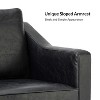 Set of 2 Bonita Transitional Vegan Leather Armchair with Removable Seat Cushion and  Nailhead Trims | ARTFUL LIVING DESIGN - 3 of 4