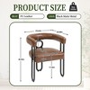 CAVINAS PU Fabric Upholstered Accent Chair,Modern Upholstered Armchair for Living Room,Set of 2,Light Brown - 4 of 4