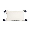 12x20 Outdoor Indoor Geo Diamond Filled Lumbar Pillow Navy Polyester by Foreside Home & Garden - 4 of 4