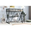 Black Twin Loft Bed with Desk, Ladder & Full-Length Guardrails - 3 of 3