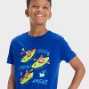 Boys' Short Sleeve 'Full Stream Ahead' Graphic T-Shirt - Cat & Jack™ Blue - 2 of 4