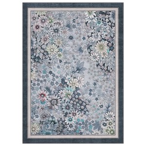 Coolmee Washable Area Rugs for Living Room Boho Non Slip Large Rug Floral Vintage Low Pile Rug for Living Room, Bedroom, Dining Room,Light Pink - 1 of 4