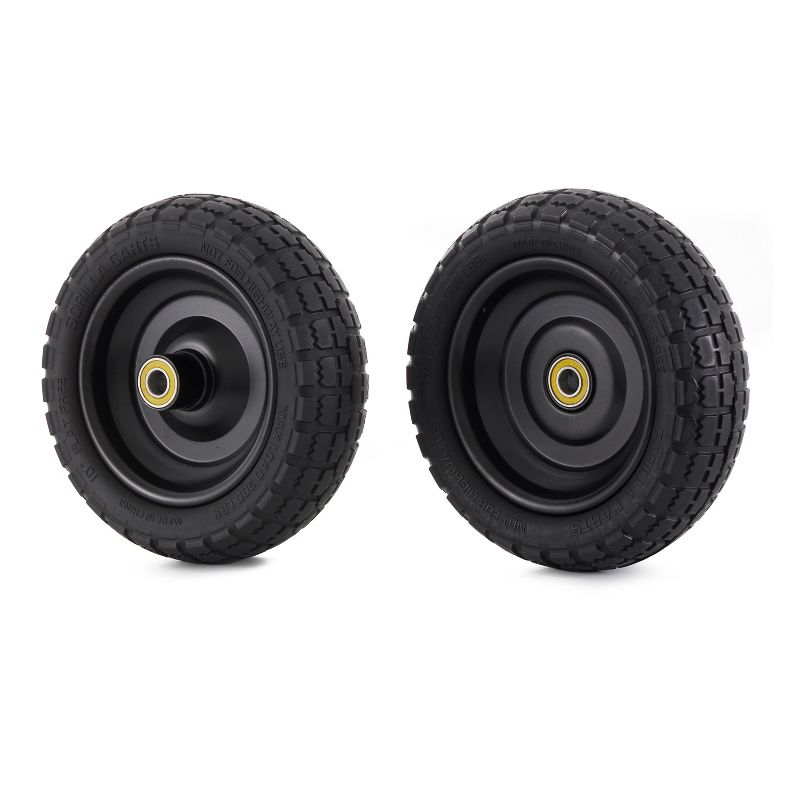 Gorilla Carts 10 Inch No Flat Replacement Wheel, Pneumatic Flat Free Cart Tires for Utility Garden Cart, Wheelbarrow, Dolly, and Wagon (2 Pack), 3 of 7