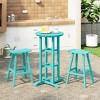 WestinTrends Malibu All Weather Hdpe Outdoor Patio Bar Height Bistro Set (3-piece) - 2 of 4