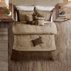 Lyngins 7-Piece Faux Suede Queen Comforter Set, Lodge Cabin Style Bedding Set with Comforter, Bedskirt, Shams & Decorative Pillows, Machine Washable - 2 of 4