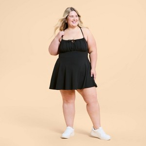 Blogilates Women's Tie Front Twirl Active Dress - 1 of 4